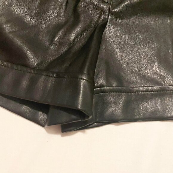 Dynamite Faux Leather Jet Black Shorts Womens Size Small - Picture 9 of 16